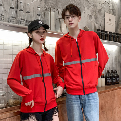 反光条卫衣定做_厂家定制卫衣