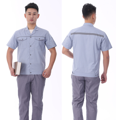 短袖劳保服定制_工作服订做工厂